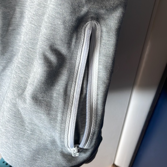 Gray and White Nike Asymmetrical High Low Zip Up - Picture 7 of 7